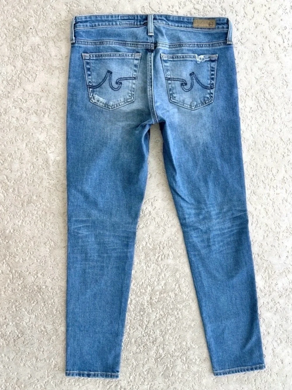 Womens Ag Jeans Size 26 Stilt Cigarette Leg Skinny Distressed Ripped destroyed